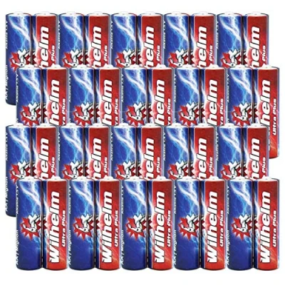 Abbildung von 40 AA Mignon WILHELM Ultra Plus Alkaline Batterien im Shrink LR6 ø 14,5 x 50,5 mm