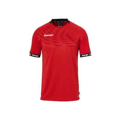 Abbildung von Kempa Herren Wave 26 Shirt Jungen Sportshirt Kurzarm Funktionsshirt Handball Gym Fitness Trikot, Rot/Chilirot, XL EU