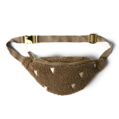 Abbildung von Studio Noos Gürteltasche mini braun teddy herzen