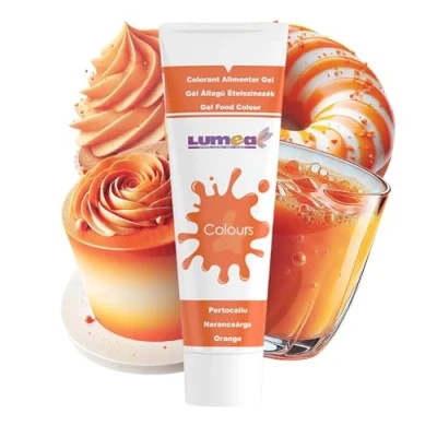 Abbildung von Dekozauber24 Lebensmittelfarbe Gel, orange, 30g, vegan und zuckerfrei, Tube für Fondant, Marzipan, Buttercreme, Getränke mehr Backzubehör Tortendekoration