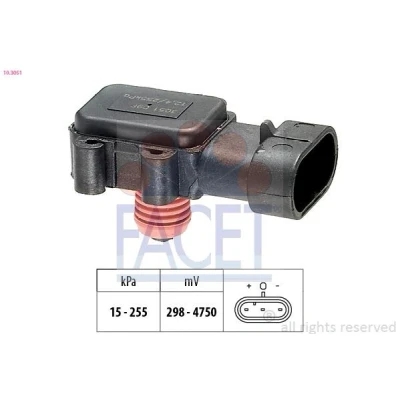 Abbildung von FACET 10.3051 Luftdrucksensor, Höhenanpassung 15 255 Made in Italy OE Equivalent