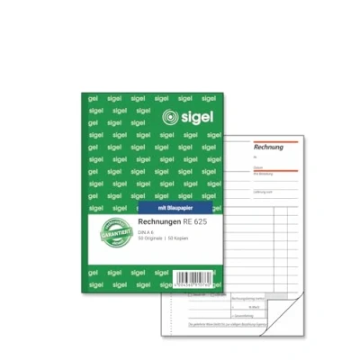 Abbildung von SIGEL RE625 Rechnungen A6, 2x50 Blatt, 1 Stück