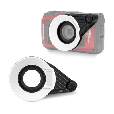 Abbildung von JJC FD 1 Blitz Diffusor für Olympus Tough TG 7 6 TG5 TG4 TG3 Kameras, Unterstützt Vollständig Diffuses und Halboffenes Diffusionslicht, Spezieller Blitzdiffusorring Nahaufnahmen im Makrobereich