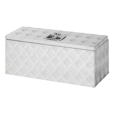 Abbildung von Alu Werkzeugbox für Anhängerseite Transportkiste Aufbewahrungsbox Alubox 60x25x25cm Anhänger Alukiste