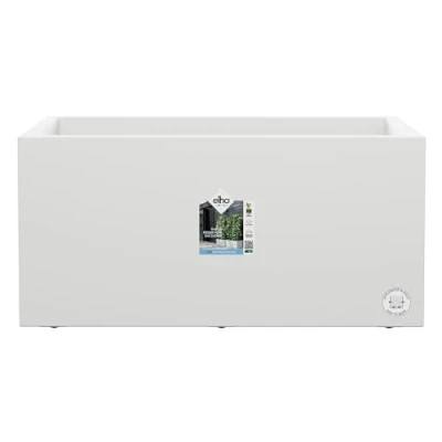 Abbildung von elho Vivo Next Lang 80 Blumenkasten für Innen &amp; Außen 100% Recyceltem Plastik L 78.0 x H 37.9 cm Weiß/Weiss