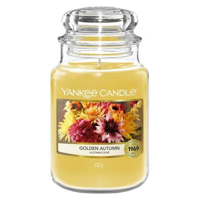 Abbildung von Yankee Candle Große Duftkerze Golden Autumn 623g/Brenndauer bis zu 150 Stunden
