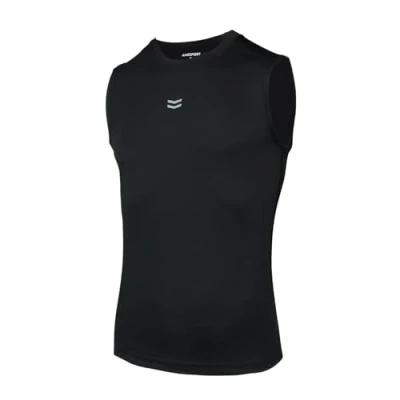 Abbildung von AMZSPORT Herren Kompressionsshirt Sports Tank Top Ärmelloses Funktionsshirt Laufshirt Schwarz XL
