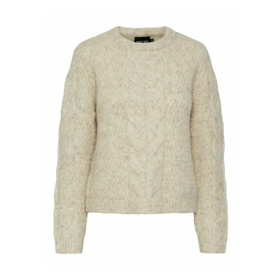 Abbildung von Pieces Pcnina LS Oneck NOOS BC Strickpullover, Damen, Größe: XXL, Birch