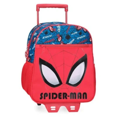 Abbildung von Marvel Joumma Spiderman Authentic Schulrucksack mit Trolley, rot, 27 x 33 11 cm, Polyester, 9,8 l, Trolley