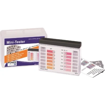 Abbildung von POWERHAUS24 Wassertester für Chlor, Brom und pH Wert inkl. 20 DPD1 Phenol Red Testtabletten in Stabiler Kunststoffbox