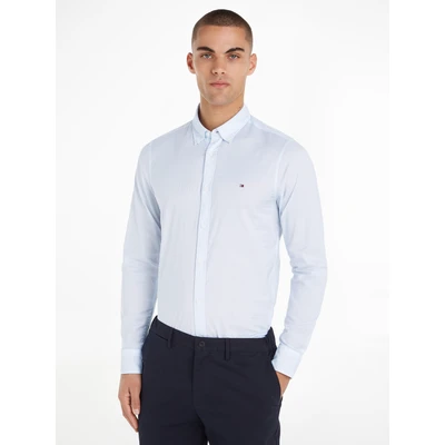 Abbildung von Tommy Hilfiger FLEX Micro Hemd, Herren, Größe: 3XL, Optic white/vessel blue