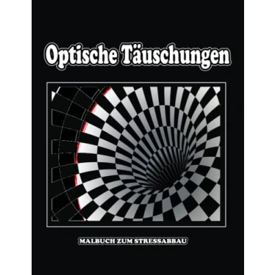 Abbildung von Malbuch für optische Täuschung : Täuschungen Erwachsene, entspannende und stressabbauende Malbuch.