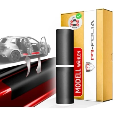 Abbildung von PR Folia Schutzfolie Einstiegsleisten Türschweller Set für Ateca XCELLENCE ab Bj. 06/2016 SCHWARZ Auto Türeinstiege Schutzleiste Lackschutzfolie