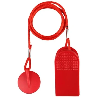 Abbildung von Laufband Sicherheitsschlüssel,Universal Magnet Sicherheitsschloss Magnetischer Sicherheitsschalter für Laufbänder Not Stop Zubehör die meisten Rot 3,1 cm Key
