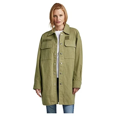 Abbildung von G STAR RAW Damen Oversized Overshirt, Grün (smoke olive D23023 C838 B212), S