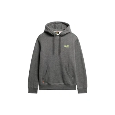 Abbildung von Superdry Essential LOGO Kapuzenpullover, Herren, Größe: Medium, Carbon grey marl