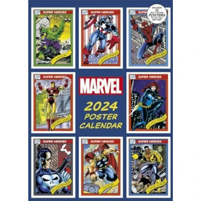 Abbildung von Marvel Classics Posterkalender 2024 Ein Monat je Seite 30cm x 42cm Offizielles Lizenzprodukt