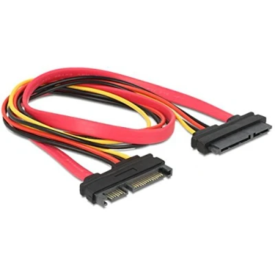 Abbildung von Delock Verlängerungskabel SATA 6 GB/S 22 Pin Stecker &gt; Buchse (5 V + 12 V) 50 cm