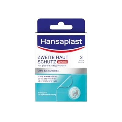 Abbildung von Hansaplast Zweite Haut Schutz Pflaster Groß 3 St