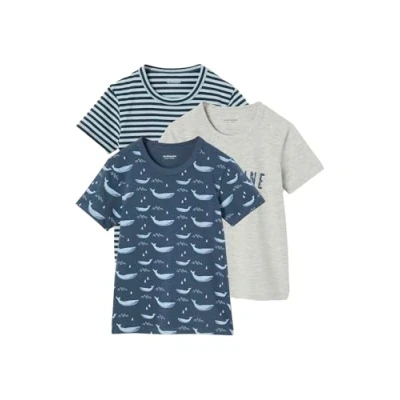 Abbildung von Vertbaudet 3ERPACK MIT WAL Tshirt print für Kinder, Größe: 98/104, Aquamarine