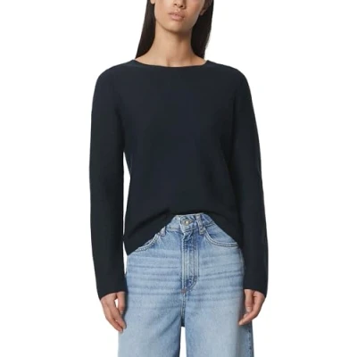 Abbildung von Marc O&#039;Polo Roundneck Strickpullover, Damen, Größe: Small, Deep blue sea