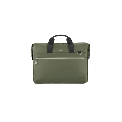 Abbildung von Hama Laptoptasche „Ultimate“ (für Laptops 34 36 cm, 13,3 14,1“, gepolstert, wasserabweisend, Elegante Businesstasche mit Tabletfach 11“, viele Fächer, Schultergurt, Trolleyschlaufe) grün