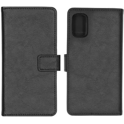 Abbildung von Samsung Galaxy A41 Hülle Kunstleder iMoshion Klapphülle Handyhülle Schwarz Natur Design