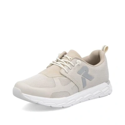 Abbildung von Rieker Damen Low Top Sneaker M9001, Frauen Halbschuhe, lose Einlage,Turnschuhe,Laufschuhe,straßenschuhe,Strassenschuhe,beige (60),37 EU / 4 UK