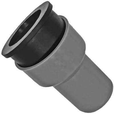 Abbildung von HT Fittings für Abflußrohrsystem &gt; Siphonanschluß mit Gummimanschette Siphon Anschluss Stück Siphon/Rohr Ø 28 34mm auf DN32