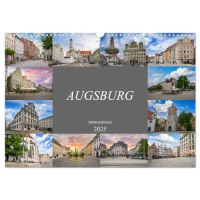 Abbildung von Augsburg Impressionen (Wandkalender 2025 DIN A3 quer), CALVENDO Monatskalender