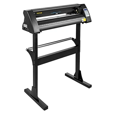 Abbildung von VEVOR 720mm Vinyl Cutter 28 Zoll Plotter Maschine Weiß Schneideplotter 630 mm Schneidbreite Cutting Device Schneider mit Ständer