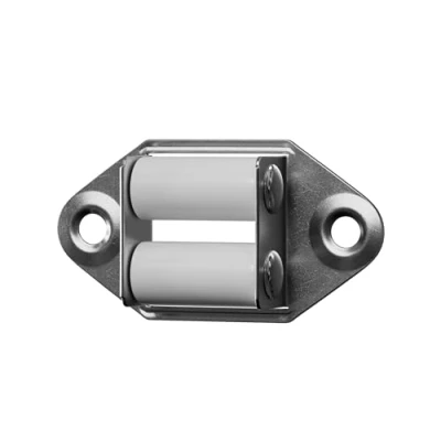 Abbildung von BAUHELD® Rolladen Gurtführung Aufputz [1 Stück] Maxi Gurtdurchführung aus verzinktem Stahl Mit Doppel Gurtleitrolle Für Rolladengurt 23mm geeignet [Quer] Lochabstand 47mm Metall