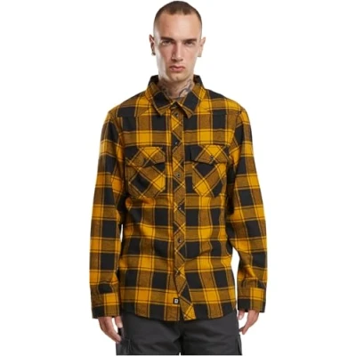Abbildung von Brandit Check Hemd, Herren, Größe: Medium, Black yellow