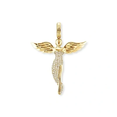 Abbildung von Engelsrufer Engelanhänger Bright like a diamond, ENGEL mit STEIN GOLD PLATED, ERP ANGEL SG, Zirkonia (synth)
