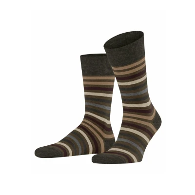 Abbildung von Falke Tinted Stripe WARM Socken, Herren, Größe: 43 46, Beech