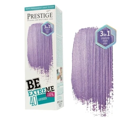 Abbildung von Vip&#039;s Prestige Be Extreme Semipermanenter Haartonisierer 40 Violett Reines Pigment Verleiht gefärbten oder grauen Haaren Farbe Temporäres Ergebnis Ammoniakfrei, Parabenfrei, PPD frei