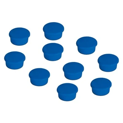 Abbildung von FRANKEN Signal Magnete Rund, 10 Stück, Hochwertige Haftmagnete für Magnettafel, Whiteboard oder Kühlschrank in Büro, Schule Haushalt, 13 mm, Blau, HM10 03