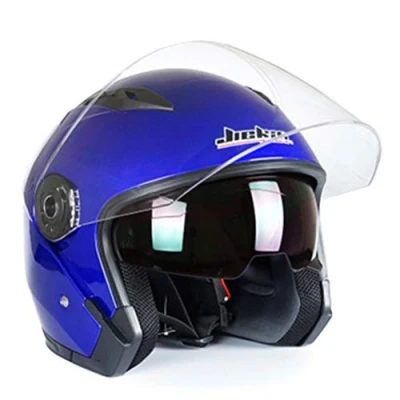 Abbildung von Helm Offenes Visier Motorrad Halbhelm Vintage Scooter Jet Gesicht Männer Frauen Casco Retro Helme Pare Moto Cascos para