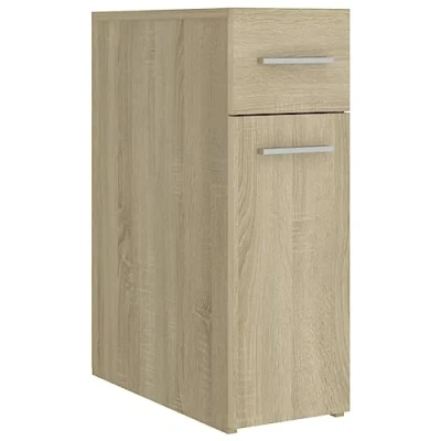 Abbildung von vidaXL Apothekerschrank Nischenschrank Nischenregal Miniregal Schrankchen Küchenschrank Standschrank Schrank Sonoma Eiche 20x45,5x60cm Holzwerkstoff