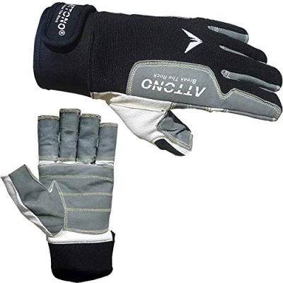 Abbildung von ATTONO Segelhandschuhe Sommer Segeln Regatta Wassersport Handschuhe Gr. 10/XL