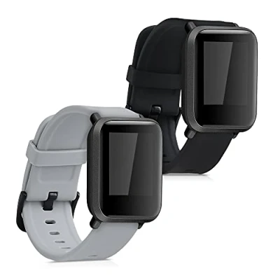 Abbildung von kwmobile 2x Sportarmband kompatibel mit Huami Amazfit Bip S/Bip S Lite Armband Fitnesstracker Band Set aus TPU Silikon