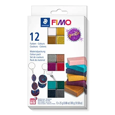 Abbildung von Fimo effect set colour pack 12 st sparkle colours