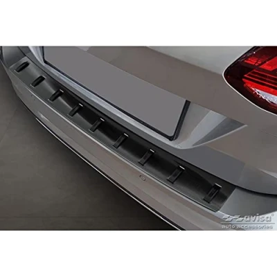 Abbildung von Avisa Schwarz Edelstahl Heckstoßstangenschutz kompatibel mit Volkswagen Golf VII Variant Facelift 2017 2019 (inkl. R Line) &#039;Strong Edition&#039;
