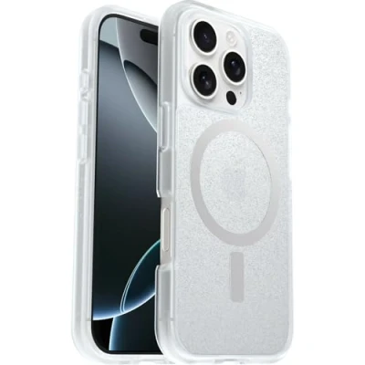 Abbildung von OtterBox Sleek Series MagSafe Hülle für iPhone 16 Pro, stoßfest, sturzsicher, ultraschlank, schützende Hülle, Getestet nach Militärstandard, Stardust, Keine Einzelhandelsverpackung