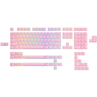 Abbildung von Glorious Gaming 145x Aura Keycaps V2 PBT Pudding Keycaps, RGB freundlich, Material für höhere Haltbarkeit &amp; satten Sound, passt auf jeden MX Style Schaft, US/GB Layout Rosa