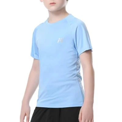 Abbildung von MEETWEE Jungen Rash Guard Kurzarm Kinder Badeshirt UV Schutz UPF 50 + Schwimmshirt Schnelltrocknend