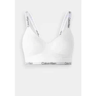 Abbildung von Calvin Klein Damen BH Bralette Lightly Lined Elastischer Bund, Weiß (White), S