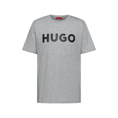 Abbildung von HUGO Dulivio Tshirt print, Herren, Größe: Large, Open grey
