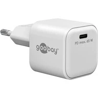 Abbildung von goobay 65370 USB C PD Schnellladegerät (65W) / Quick Charger/USB Ladegerät für Samsung, iPhone, iPad und MacBook/Ladestecker/Ladeadapter Steckdose/Netzteil Ladekabel/weiß
