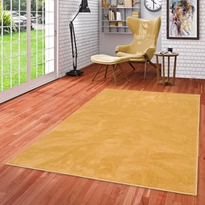 Abbildung von Pergamon Luxus Super Soft Hochflor Langflor Teppich Einfarbig Wohnzimmer Schlafzimmer Kinderzimmer